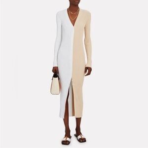 STAUD shoko colorblock sweater dress